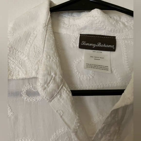 White Embroidered Long Sleeve Button Down - Picture 5 of 6